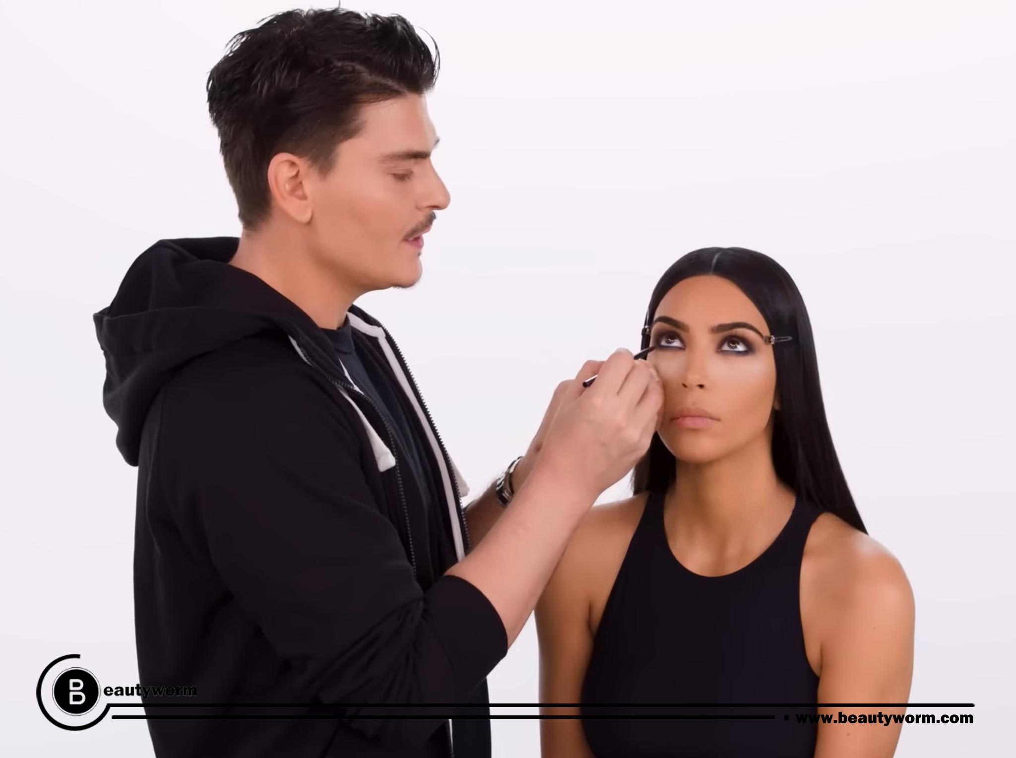 Kim Kardashian smokey eye makeup is typically created using a combination of matte and shimmery eyeshadows in deep, smokey tones.